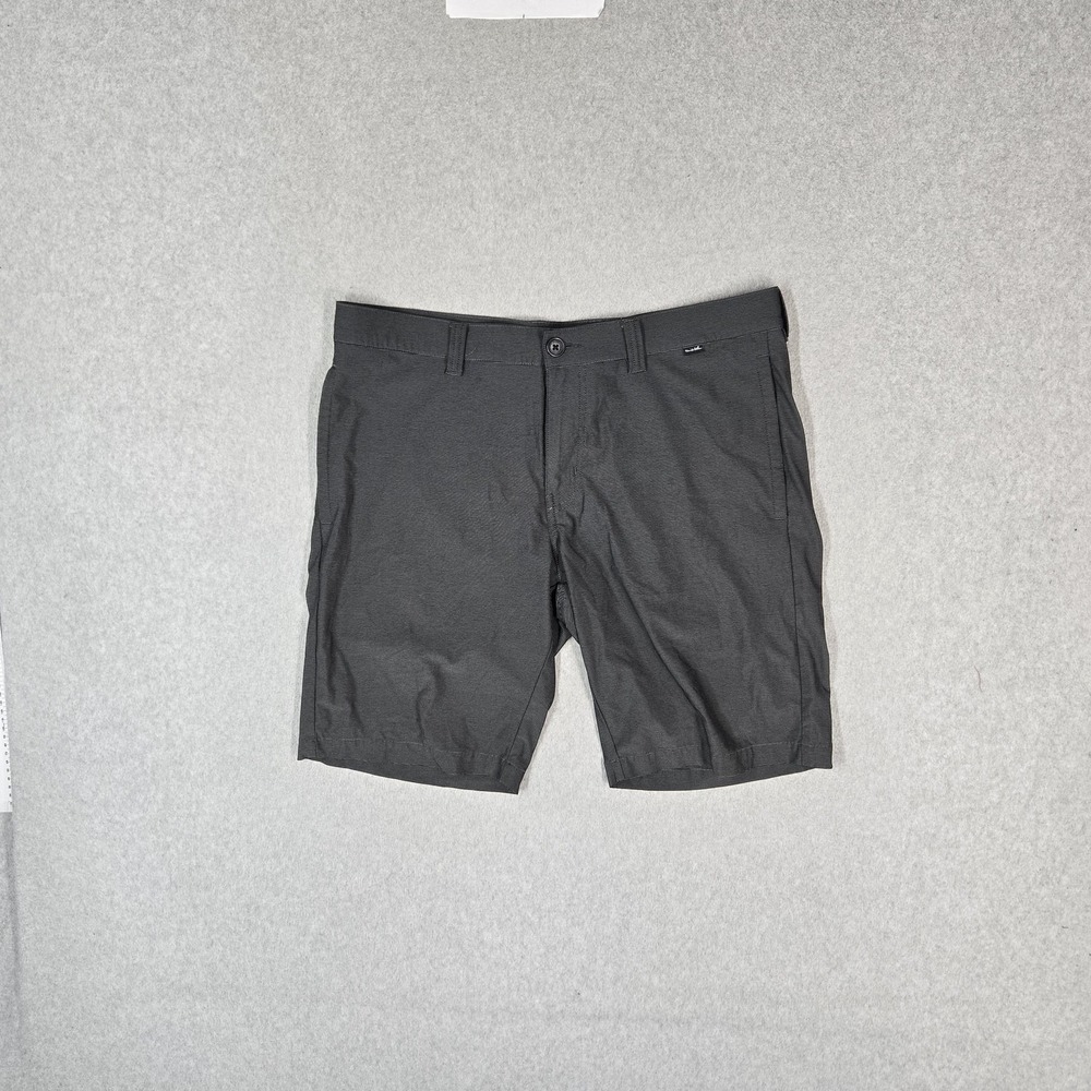 Travismathew Men Shorts 34 Gray Striped Golf Chino 10.5" Inseam Stretch